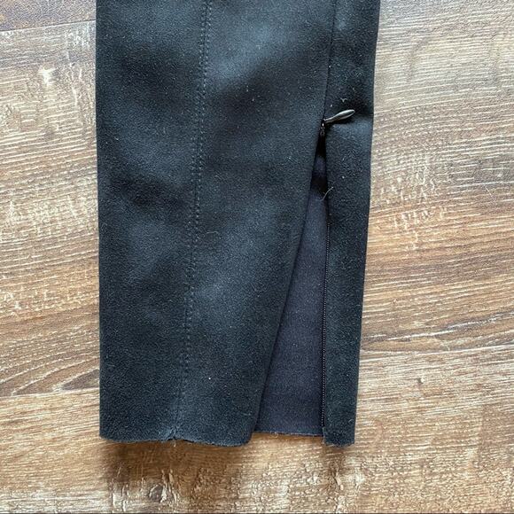 Zara Basic Faux Suede Zip Ankle Pull On Skinny Pant Size Medium - Picture 7 of 11